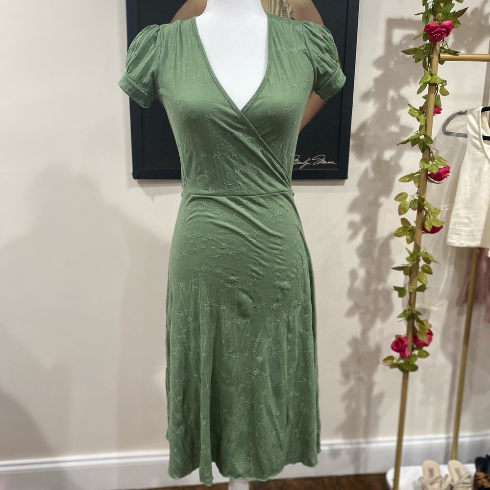 Sage green summer dress